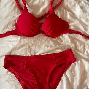 Aerie light red bathing suit